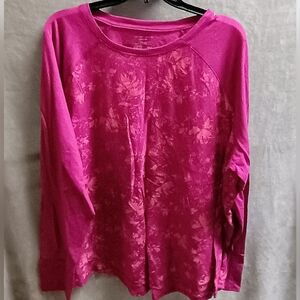 Women's Pink Long Sleeve Top rek gear size 4x